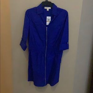 Blue Michael Kors dress.